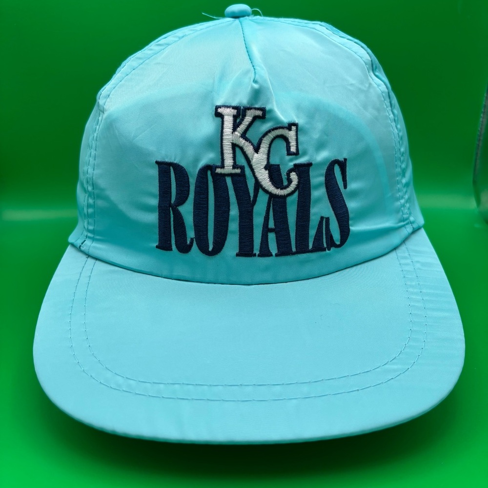 Kansas City Royals Nylon SnapBack Hat Light Blue Baseball 1980 80s Night MLB KC